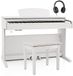 Gear4music DP-10X Digitale Piano Wit met Pianokruk