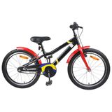 vidaXL Kinderfiets 24 inch Zwart/Rood