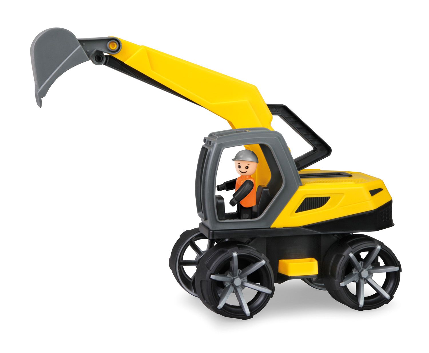 Lena TRUXX Excavator - 35cm - Grey/Yellow