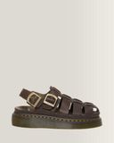 Dr. Martens Sandales Wrenlie Fisherman en Cuir Grizzly Marron, Taille : 42