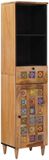 vidaXL Badkamerkast Naturel Massief Mango Hout 38 x 33 x 160 cm
