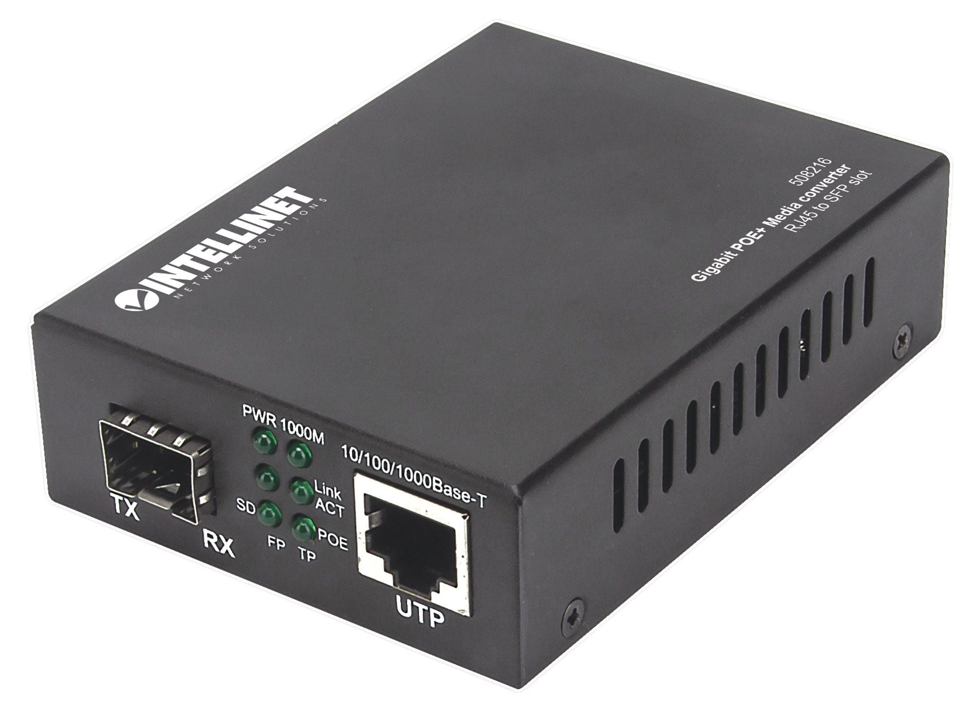 Intellinet 508216 - Netwerk media converter - Gigabit Ethernet - Zwart