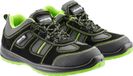 Högert Technik Chaussures de sécurité PLAUER SB SRA, embout en acier 200 J, daim avec éléments réfléchissants, noir/vert, taille 45 – Numéro d'article HT5K566