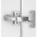 Hettich - Charnière Veosys 105° Inox - Coudure : 0 mm - Montage : en applique