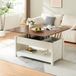 en.casa Salontafel Kasama 110x55x54 cm walnootkleurig en wit