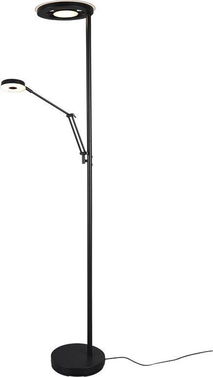 TRIO LEUCHTEN Vloerlamp Barrie - Zwart | Staande lamp | Metaal