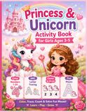 Princess & Unicorn Activity Book for Girls Ages 3-5