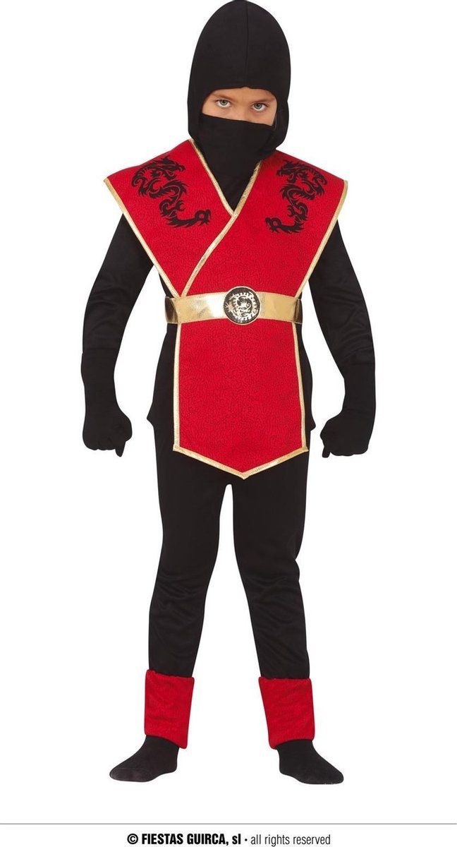 Fiestas Guirca Verkleedpak Ninja Junior Zwart Maat 116