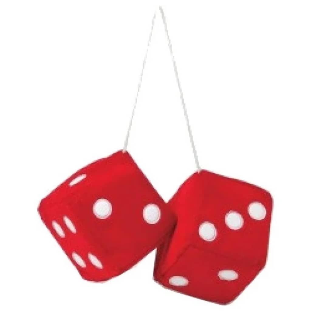 Race sport Spiegelhanger Dobbelstenen 9 X 9 X 9 Cm Rood