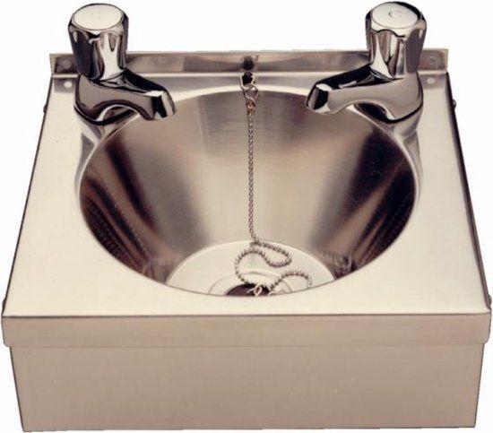 Vogue RVS Handwasbak - 30,5 x 27 cm - 22,8 Ø - Rechthoek - Anti-slip