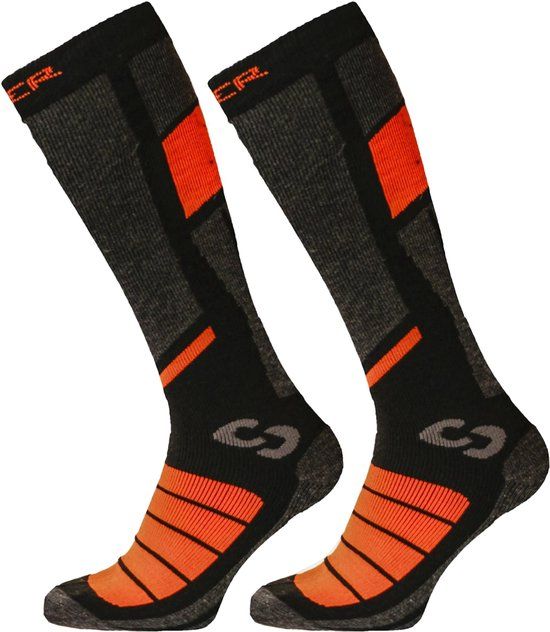 SINNER PRO SOCKS II DOUBLE PACK - Zwart-ORANGE - Unisex - Maat 42-44
