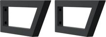 vidaXL Wandbeugels voor wasbak 2 st trapezium staal zwart