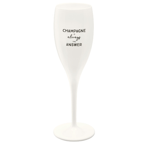 koziol champagneglas champagne always the answer 100 ml wit