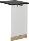 Vicco R-Line Vaatwasserfrontpaneel – 45 cm, Wit Landelijk/Goudkleurig Eiken