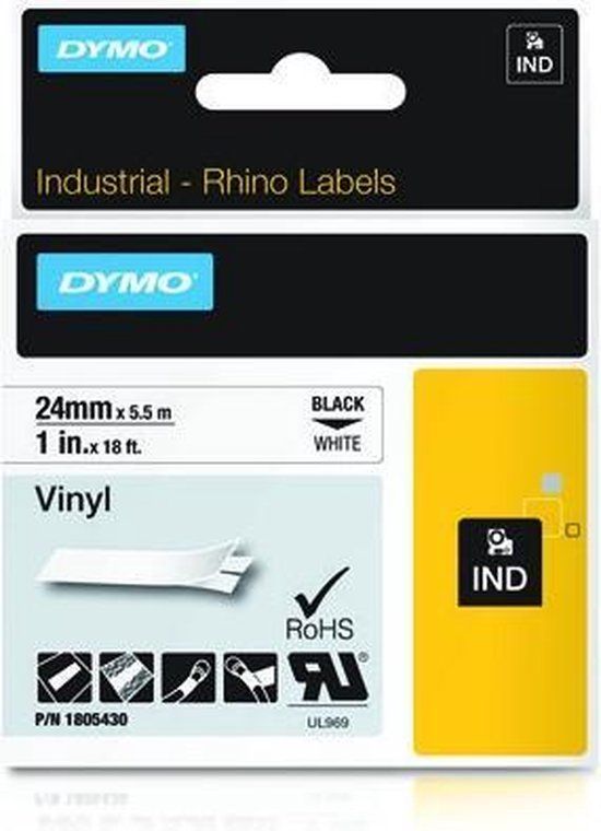 DYMO IND Vinyl Labels