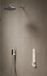 Hotbath Cobber IBS24 set de douche encastrée avec douchette à main sur barre de glissière et douchette pluie ronde de 20 cm sur bras de plafond de 30 cm chrome