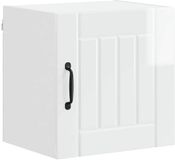 vidaXL Wandkast LUCCA Hoogglans Wit 40 x 31 x 40 cm Bewerkt hout