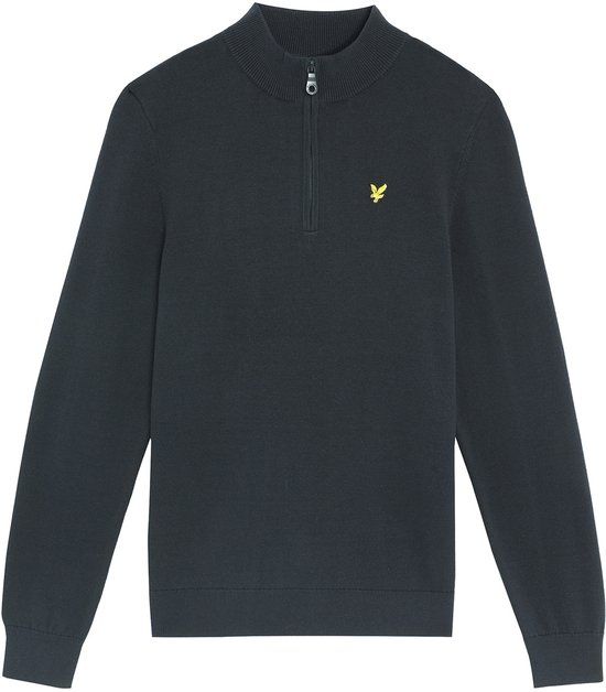 Lyle & Scott 1/4 Zip Jumper Jongens - Sweater - Hoodie - Vest - Donkerblauw - Maat 140/146