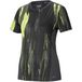 PUMA individualCUP Damen T-Shirt mit grafischem Design, Farbe: puma black/asphalt/soft fluo yellow, Größe: M