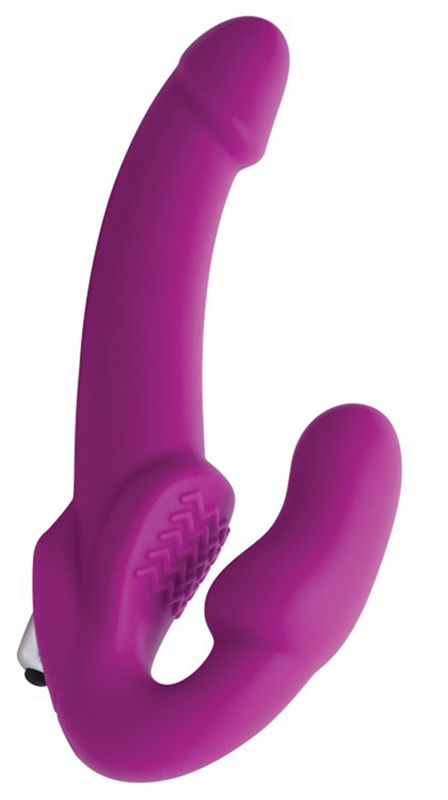 Strap U Evoke Strapless Strap On Dildo - Paars - Vibrerend