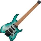 Cort Space G6TR Semi Gloss Lagoon guitare électrique headless avec gigbag