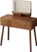 Wan GmbH Table de toilette - Table de maquillage - Mobilier de chambre - Lumière LED réglable - 80cm de large - Noyer