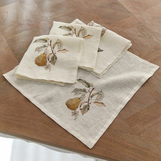 LOBERON Servet set van 4 Tupisa offwhite