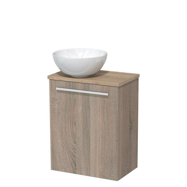 Maxaro Toiletmeubel Modulo Eiken Vlak 41 cm Lichtbruin Eiken