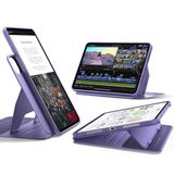 ESR Hoesje voor iPad Pro 11 (M5/M4) 2025/2024, draaibare hoes met afneembare magnetische hoes, verstelbare portret/landschapsstandaard met verhoogd scherm, 9 staande hoeken, Shift-serie, paars