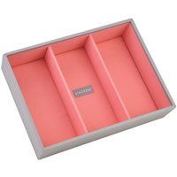 Stackers Grey & Coral Classic Deep 3-Section Mode-accessoire Unisex
