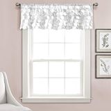Weelderige Lush Decor Weelderige inrichting, wit weelderig decor Gigi Valance getextureerde venster keukengordijn (enkel), 14 "x 70
