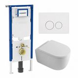 Geberit QeramiQ Dely Swirl Toiletset - Hangend - Keramiek - Glans Wit
