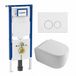 Geberit QeramiQ Dely Swirl Toiletset - Hangend - Keramiek - Glans Wit