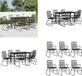 vidaXL 7-delige Tuinset PVC-rattan Zwart