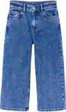 Vertbaudet Wijde jeans voor meisjes Susan geborduurd middenblauw
