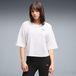 PUMA WARDROBE ESS oversized kort T-shirt voor Dames, Wit, Maat M