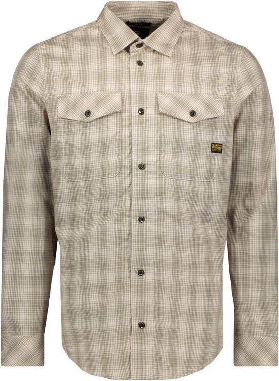 G-Star RAW Slim Fit Overhemd - Marine - Liam Check - Mannen - Maat M