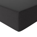 Amazon Basics Hoeslaken, microvezel, king size, zwart, 150 x 200 x 30 cm