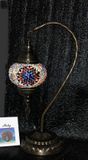 Halay Turkse mozaïek tafellamp - handgemaakt boogmodel - E14 lamp - 42 cm hoog - kleurrijk