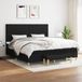 Maison Exclusive - Sommier à lattes de lit avec matelas Noir 200x200 cm Tissu