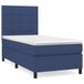 vidaXL Boxspringbed met matras, blauw, 120x190 cm, gestoffeerd