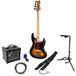 JET Guitars JJB-300 Sunburst guitare basse électrique set de démarrage