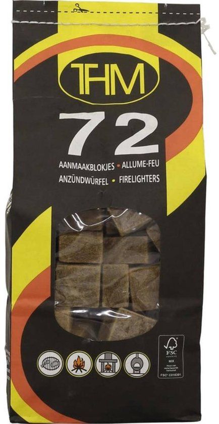 Fire-Up THM Aanmaakblokjes bruin zak a 72st