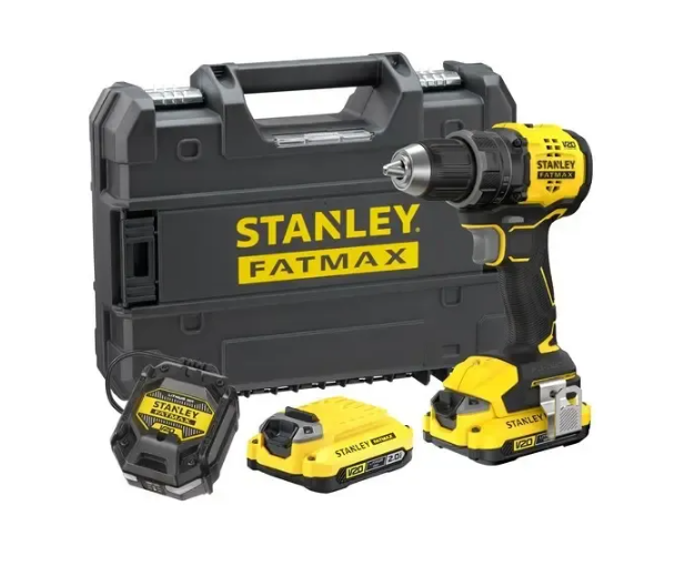 STANLEY FATMAX V20 18V Brushless Schroef-/klopboormachine Prostackkoffer (met 2x 2.0Ah accu en lader) SFMCD714D2T-QW