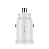 Baseus Chargeur de voiture Mini 2x USB 3.1A Blanc