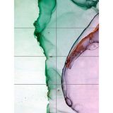 Artery8 Abstracte verf met groen roze XL Giant Panel Poster (8 Secties)