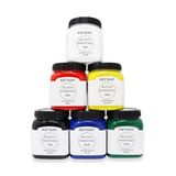 Artway Premium Blokdrukinkt - 250ml - Assorti Pak van 6 Kleuren - Ideaal voor Reliëfdruk, Blokdruk en Linodruk
