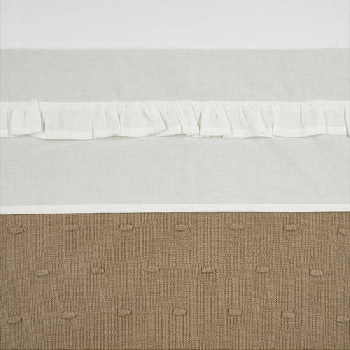 Meyco Meyco baby wieglaken Ruffle 75x100 Offwhite