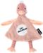 Les Deglingos Knuffeldoekje Struisvogel Beige 27 Cm