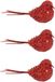 Cosy @ Home Kerstboomversiering Vogel - 8x - 12 cm - rood glitter - op clip - ornament - ster